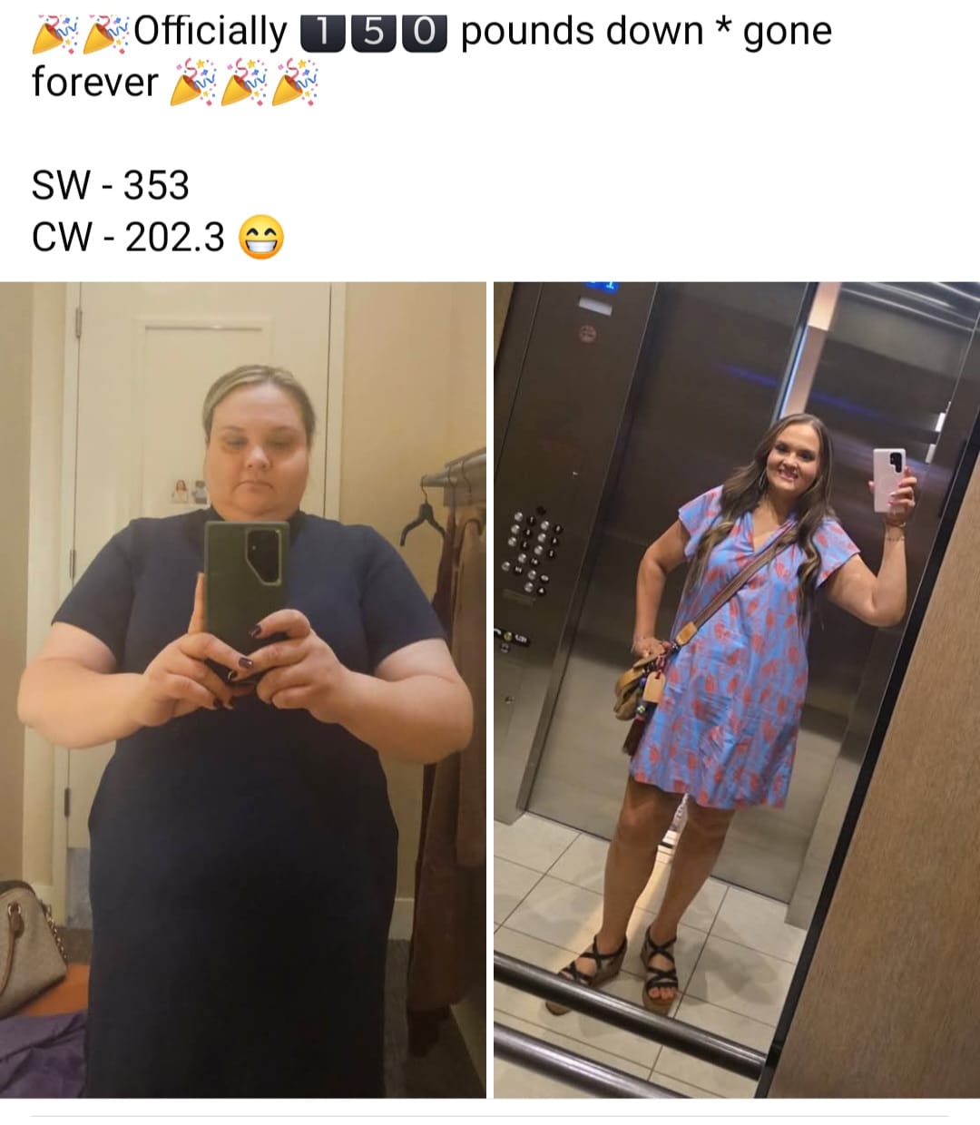 Taylor - officially 150 pounds down, gone forever