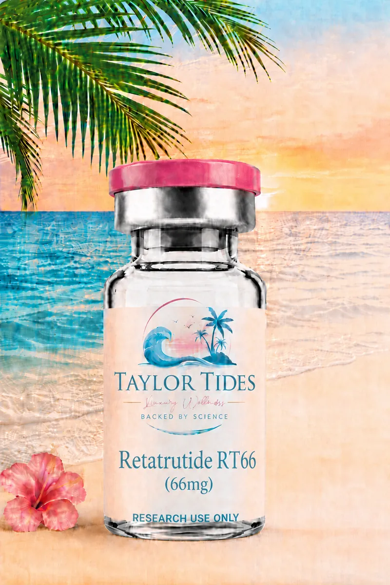 Retatrutide RT66 (66mg) — Taylor Tides vial